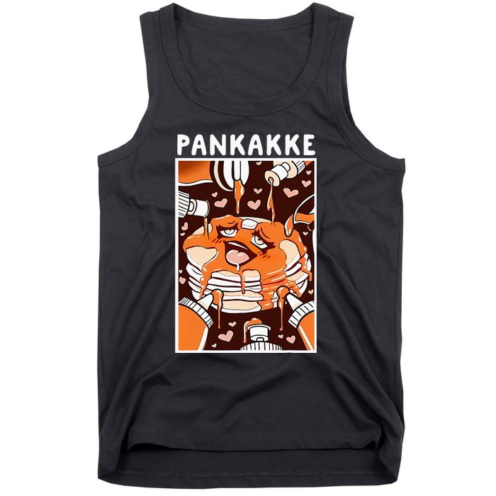 Pankakke Graphic Anime Funny Naughty Foodie Pun Pankakke Tank Top