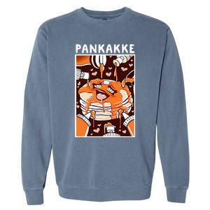 Pankakke Graphic Anime Funny Naughty Foodie Pun Pankakke Garment-Dyed Sweatshirt