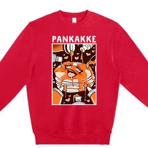 Pankakke Graphic Anime Funny Naughty Foodie Pun Pankakke Premium Crewneck Sweatshirt