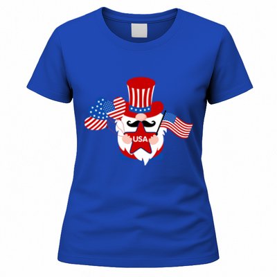 Patriotic Gnome American Flag Usa 4th Of July Cute Gnome Cute Gift Women's T-Shirt