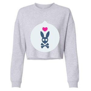 Pastel Goth Aesthetics Soft Grunge Creepy Cute Easter Bunny Cropped Pullover Crew