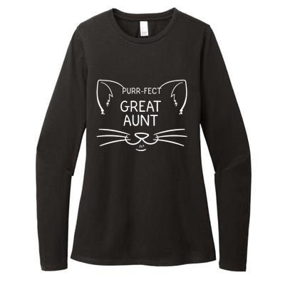 Purrgiftfect Great Aunt Funny Cat Lover Greatauntie Kitty Owner Cool Gift Womens CVC Long Sleeve Shirt