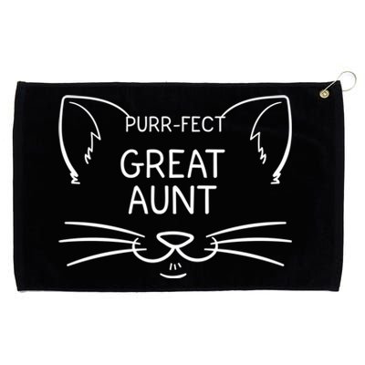 Purrgiftfect Great Aunt Funny Cat Lover Greatauntie Kitty Owner Cool Gift Grommeted Golf Towel