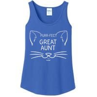 Purrgiftfect Great Aunt Funny Cat Lover Greatauntie Kitty Owner Cool Gift Ladies Essential Tank