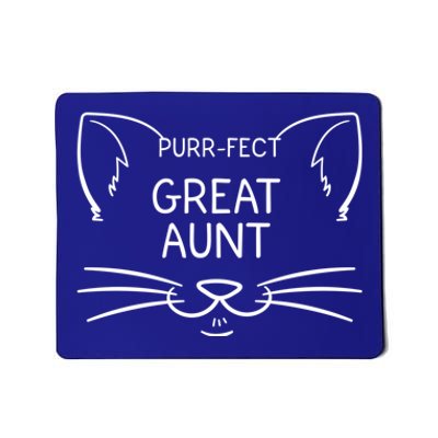 Purrgiftfect Great Aunt Funny Cat Lover Greatauntie Kitty Owner Cool Gift Mousepad