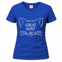 Purrgiftfect Great Aunt Funny Cat Lover Greatauntie Kitty Owner Cool Gift Women's T-Shirt