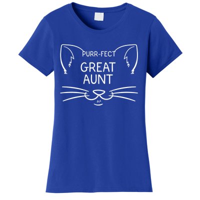 Purrgiftfect Great Aunt Funny Cat Lover Greatauntie Kitty Owner Cool Gift Women's T-Shirt