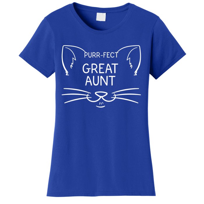 Purrgiftfect Great Aunt Funny Cat Lover Greatauntie Kitty Owner Cool Gift Women's T-Shirt