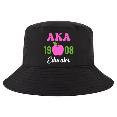 Pink Green AKA Educator Black History Month Teacher Squad Cool Comfort Performance Bucket Hat