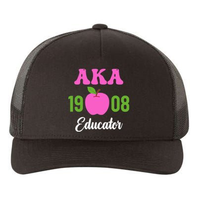 Pink Green AKA Educator Black History Month Teacher Squad Yupoong Adult 5-Panel Trucker Hat