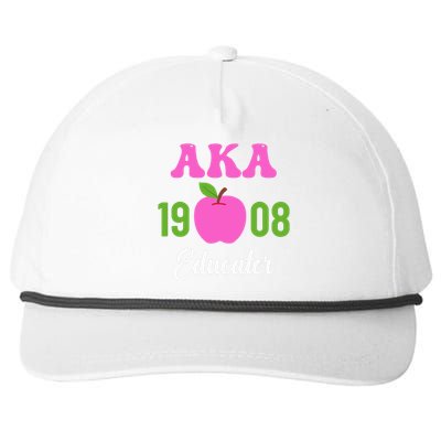 Pink Green AKA Educator Black History Month Teacher Squad Snapback Five-Panel Rope Hat