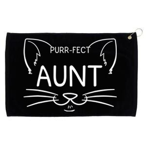 Purrcool Giftfect Aunt Cat Owner Kitty Best Aunties Whiskers Gift Grommeted Golf Towel