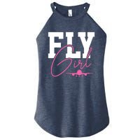 Pilot Girl Airplane Aviation Women’s Perfect Tri Rocker Tank