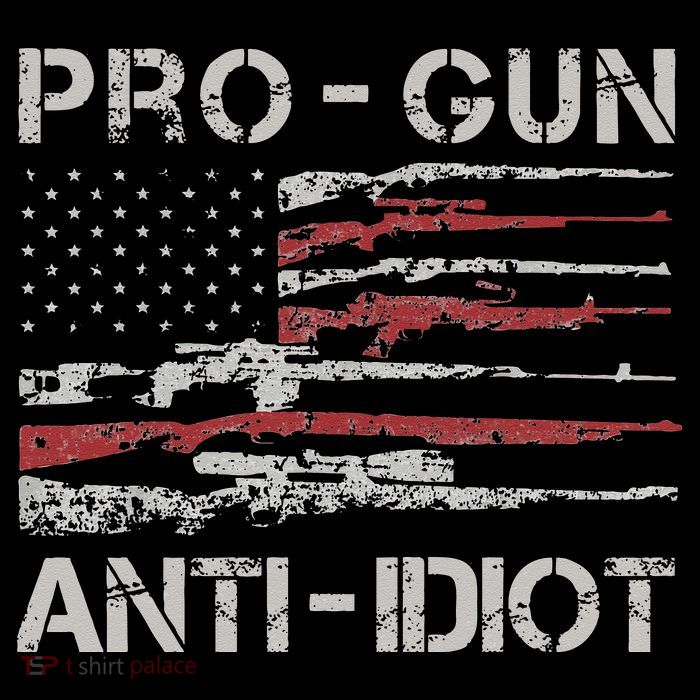 Pro Gun Anti Idiot Vintage USA Flag 2nd Amendment Tall T-Shirt