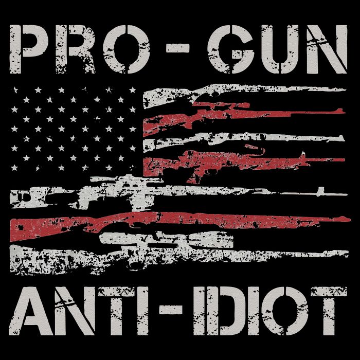 Pro Gun Anti Idiot Vintage USA Flag 2nd Amendment Tank Top