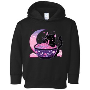 Pastel Goth Aesthetic Kawaii Cat Eating Ramen Noodles Pastel Goth Aesthetic Kawa Toddler Hoodie