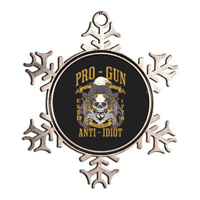 Pro Gun Anti Idiot Fathers Day Gun Lover Metallic Star Ornament