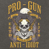 Pro Gun Anti Idiot Fathers Day Gun Lover Cotton Canvas Backpack