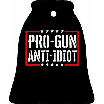 Pro Gun Anti Idiot Ceramic Bell Ornament