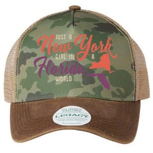 Proud Girl And Just A New York Girl In A Florida World Legacy Tie Dye Trucker Hat