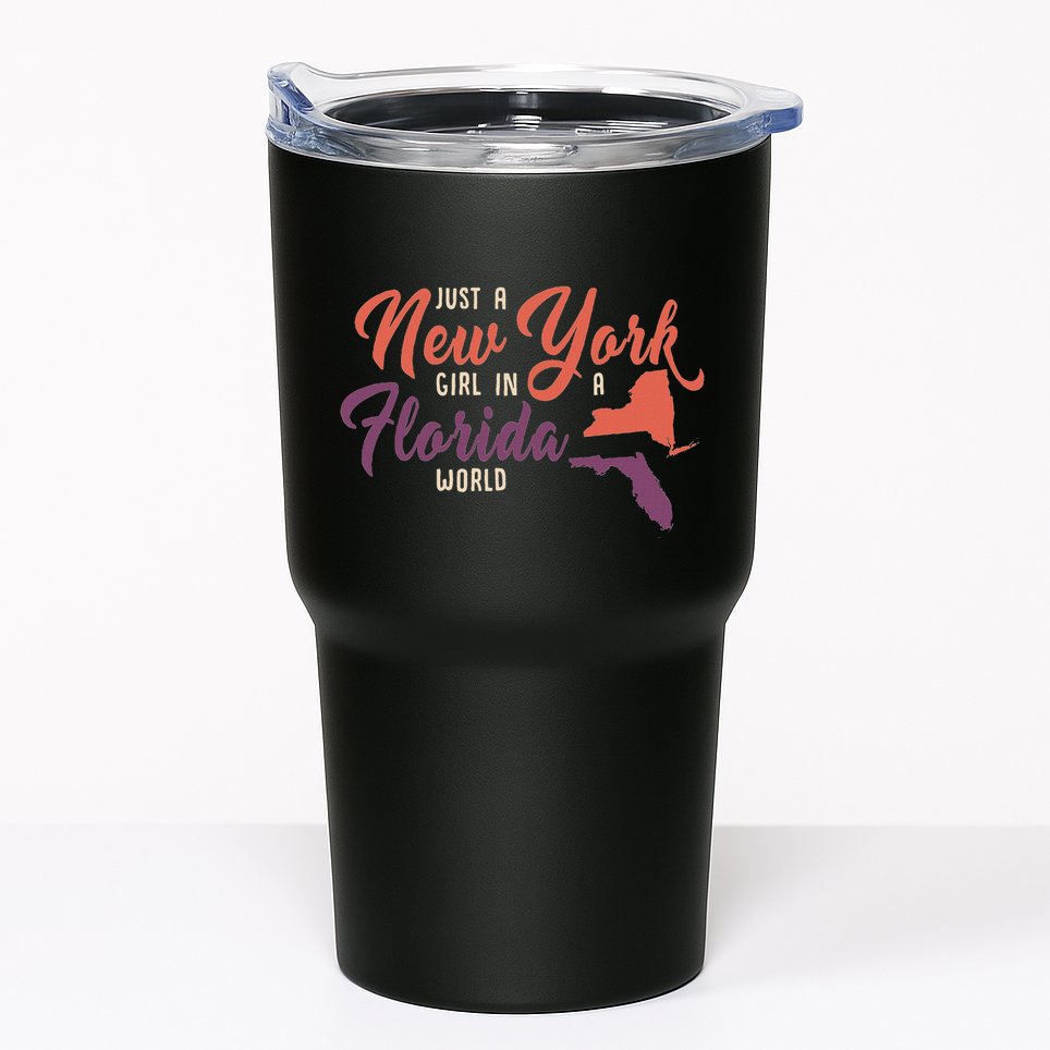 Proud Girl And Just A New York Girl In A Florida World Tumbler