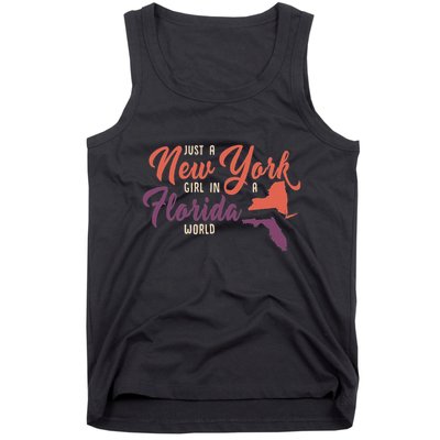 Proud Girl And Just A New York Girl In A Florida World Tank Top