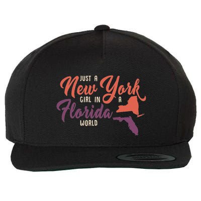 Proud Girl And Just A New York Girl In A Florida World Wool Snapback Cap
