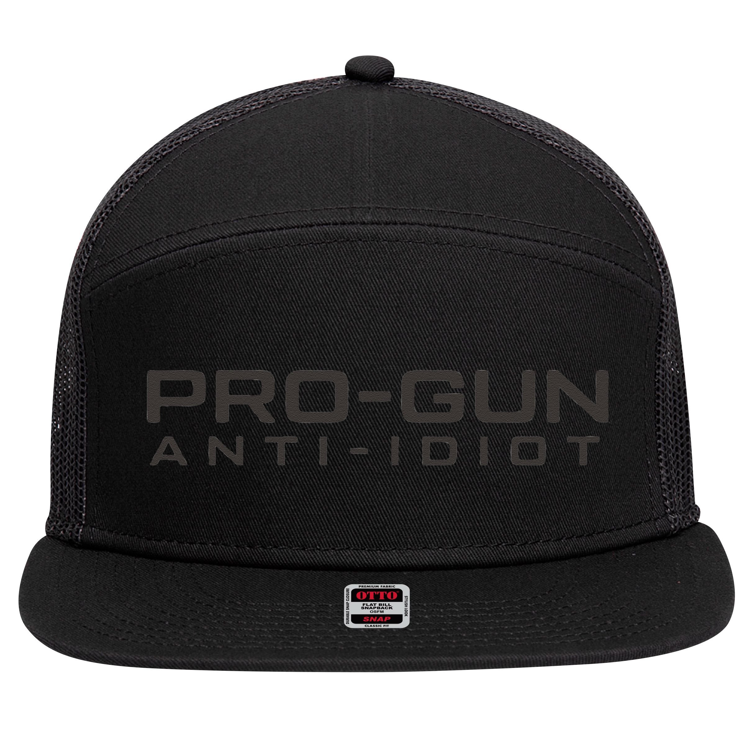 Pro Gun Anti Idiot 7 Panel Mesh Trucker Snapback Hat