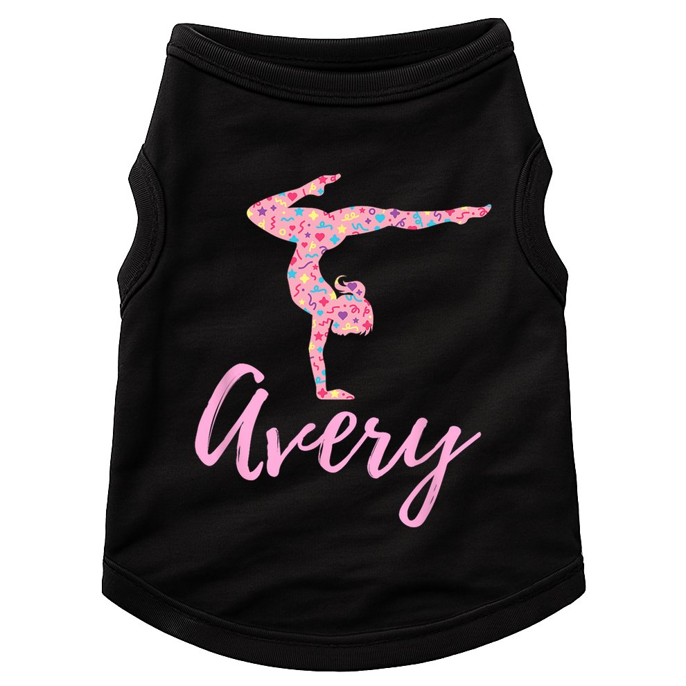 Personalized Gymnastics Avery Name Gymnast Doggie Tank