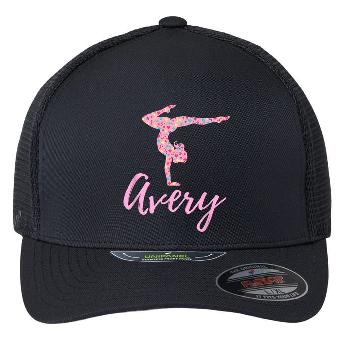 Personalized Gymnastics Avery Name Gymnast Flexfit Unipanel Trucker Cap