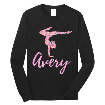 Personalized Gymnastics Avery Name Gymnast Long Sleeve Shirt