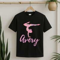 Personalized Gymnastics Avery Name Gymnast T-Shirt