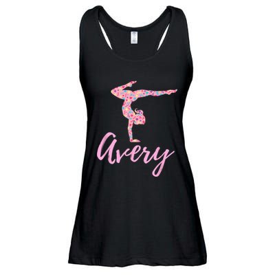 Personalized Gymnastics Avery Name Gymnast Ladies Essential Flowy Tank