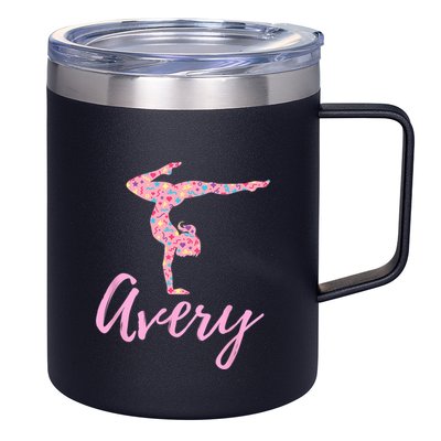 Personalized Gymnastics Avery Name Gymnast 12oz Stainless Steel Coffee Mug