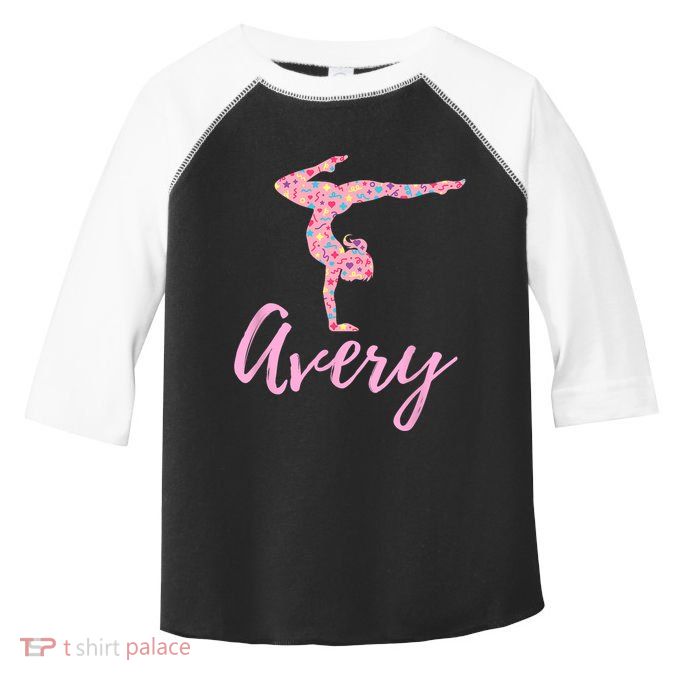 Personalized Gymnastics Avery Name Gymnast Toddler Fine Jersey T-Shirt