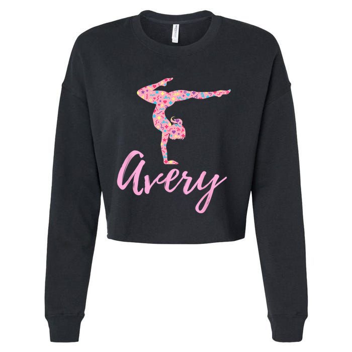 Personalized Gymnastics Avery Name Gymnast Cropped Pullover Crew