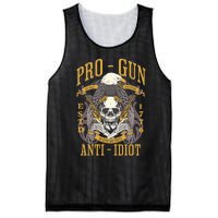 Pro Gun Anti Idiot Fathers Day Gun Lover Mesh Reversible Basketball Jersey Tank