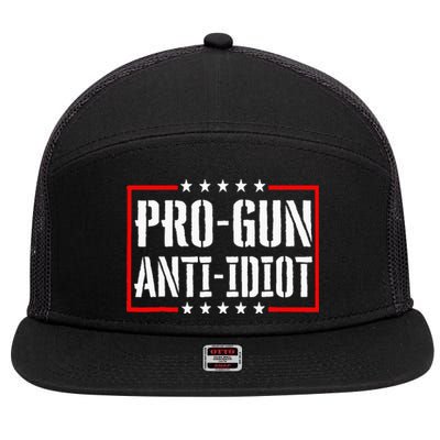 Pro Gun Anti Idiot 7 Panel Mesh Trucker Snapback Hat