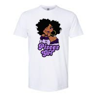 Pisces Girl Afro Girl Zodiac Signs Birthday Softstyle CVC T-Shirt