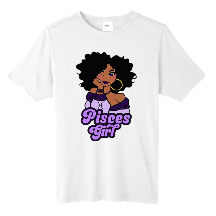 Pisces Girl Afro Girl Zodiac Signs Birthday Tall Fusion ChromaSoft Performance T-Shirt