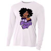 Pisces Girl Afro Girl Zodiac Signs Birthday Cooling Performance Long Sleeve Crew