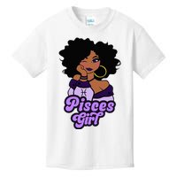 Pisces Girl Afro Girl Zodiac Signs Birthday Kids T-Shirt