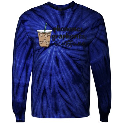 Phonemes Graphemes And Caffeine Tie-Dye Long Sleeve Shirt