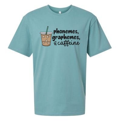 Phonemes Graphemes And Caffeine Sueded Cloud Jersey T-Shirt