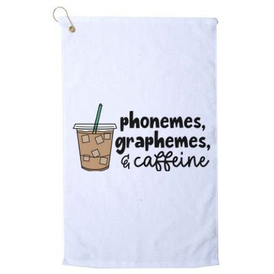 Phonemes Graphemes And Caffeine Platinum Collection Golf Towel