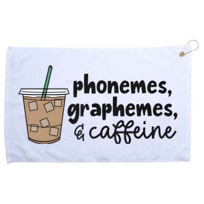 Phonemes Graphemes And Caffeine Grommeted Golf Towel