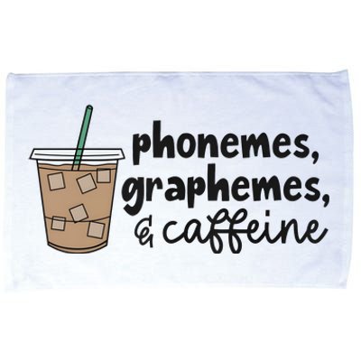 Phonemes Graphemes And Caffeine Microfiber Hand Towel