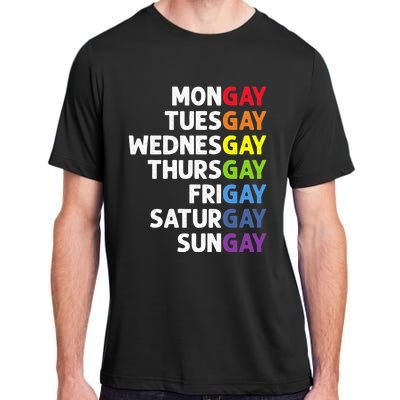 Pride Gay Agenda Mongay Pride Calendar Lgbt Calendar Week Gift Adult ChromaSoft Performance T-Shirt