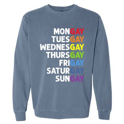 Pride Gay Agenda Mongay Pride Calendar Lgbt Calendar Week Gift Garment-Dyed Sweatshirt