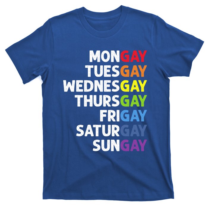 Pride Gay Agenda Mongay Pride Calendar Lgbt Calendar Week Gift T-Shirt